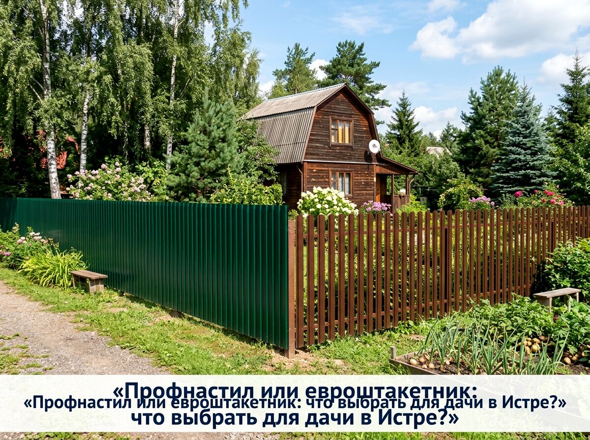 Профнастил или евроштакетник: что выбрать для дачи в Истре?