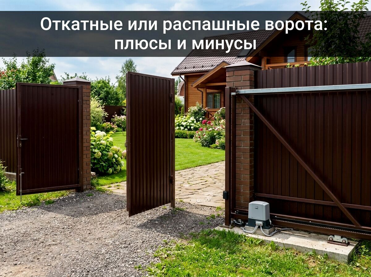 Откатные или распашные ворота: плюсы и минусы каждого типа